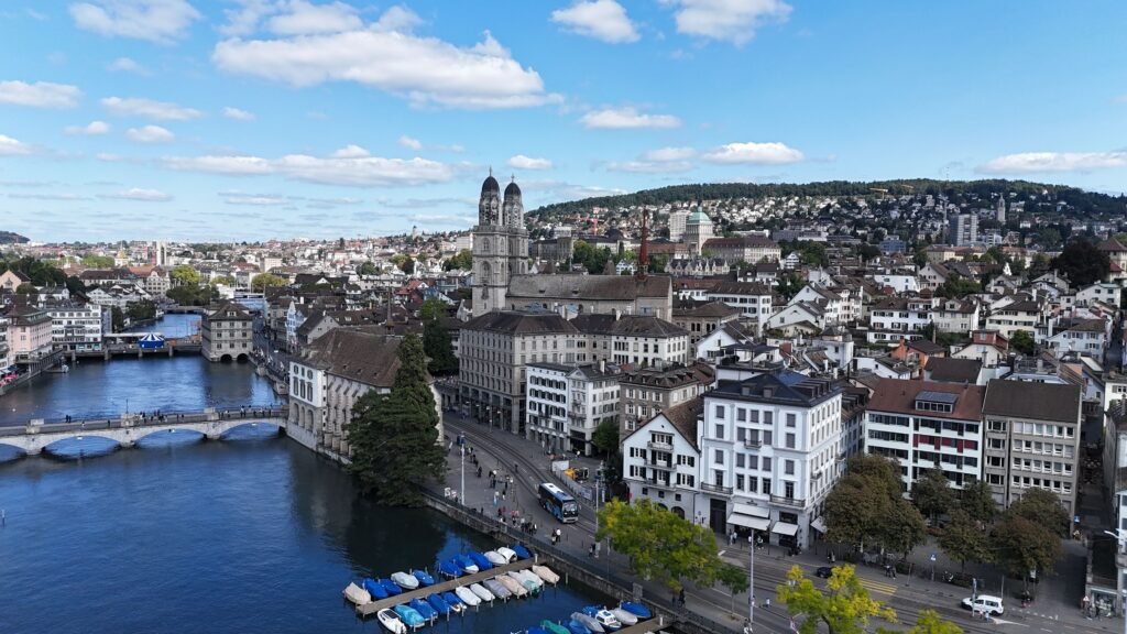 Aerial view of Zurich, Switzerland, for the ETH Zurich ESOP Scholarship 2027